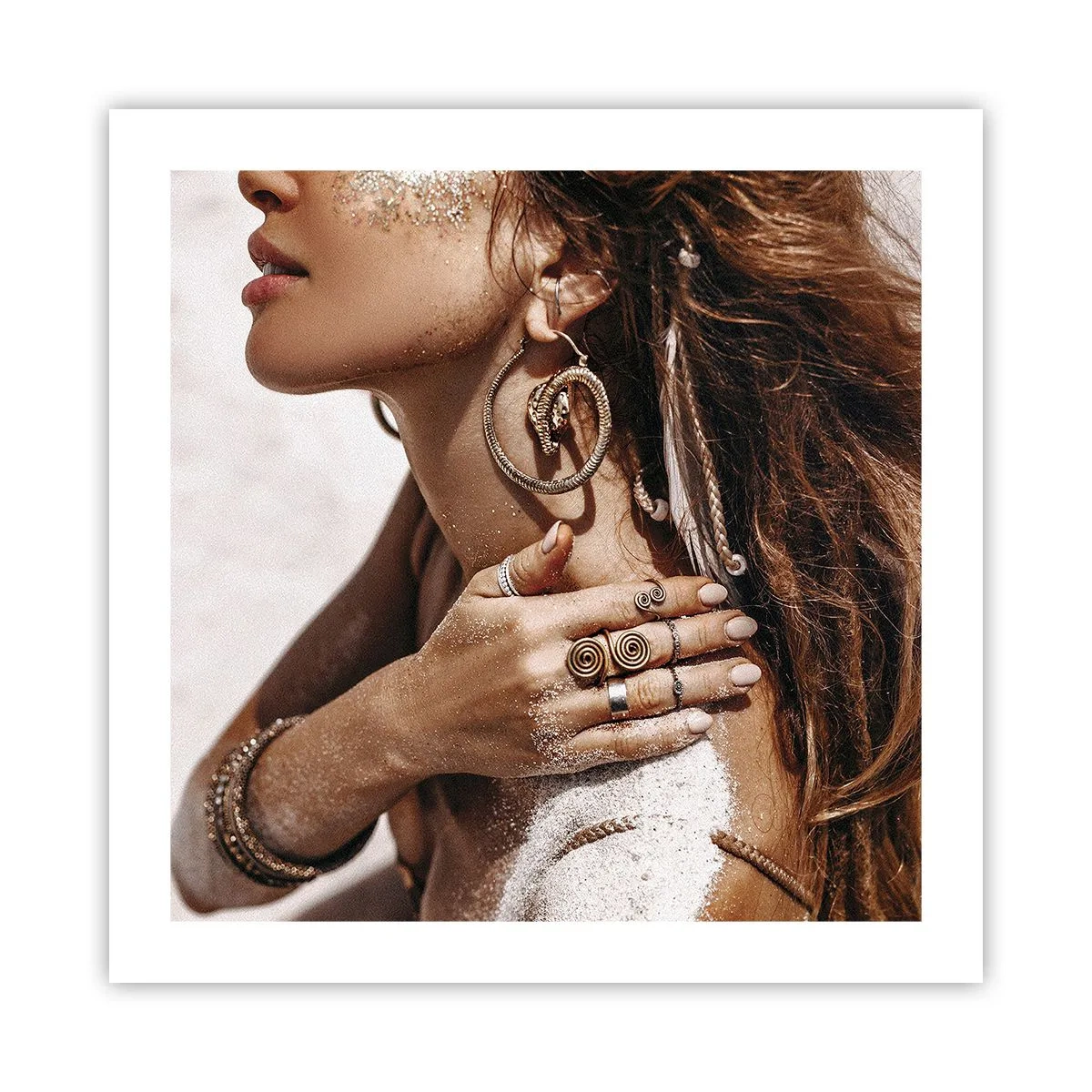 Poster - Koningin van het wilde strand - 50x50 cm