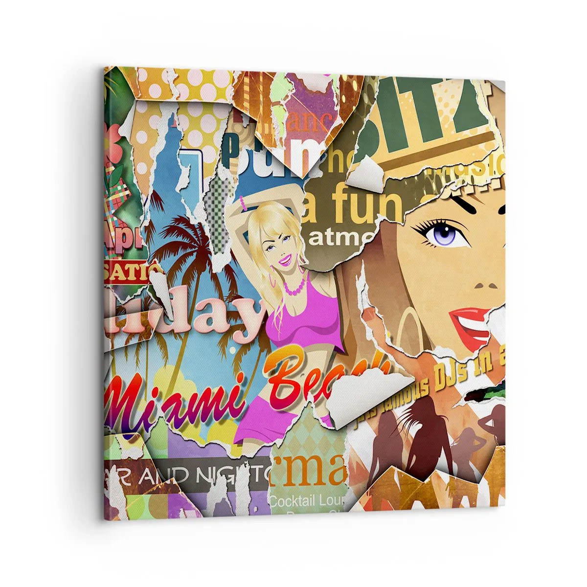 Schilderen op canvas - Zomerse flashbacks - 60x60 cm