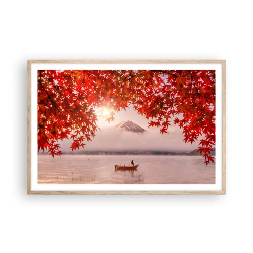 Een poster in een licht eiken lijst - In het Japanse klimaat - 91x61 cm