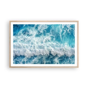 Een poster in een licht eiken lijst - Vrolijk en springend - 91x61 cm