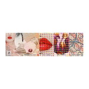 Fotobehang Monster Zelfklevend Deluxe Sticker - Stripboek heroïne - Abstractie, Het gezicht van de vrouw, Deel - 100x30 cm