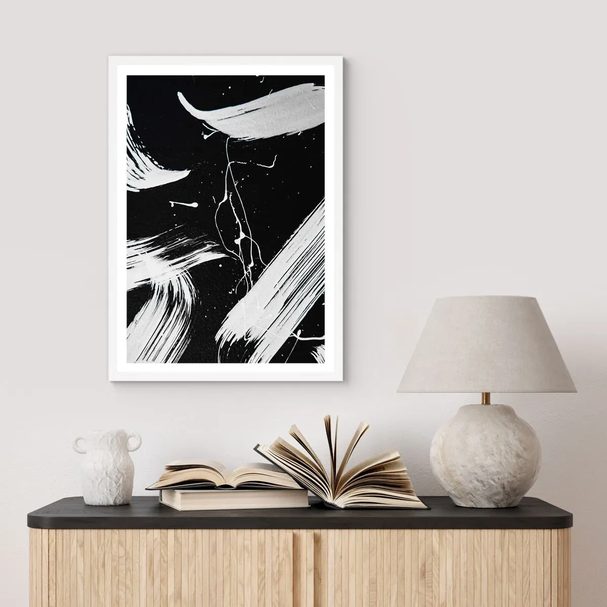 Poster in een witte lijst - Breek de duisternis - 50x70 cm