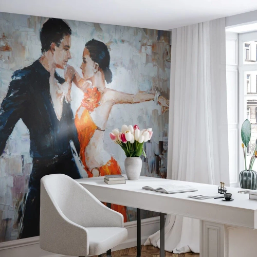 Fotobehang Premium Sand - Dirty dancing - Abstractie, Dans, Tango - 350x256 cm