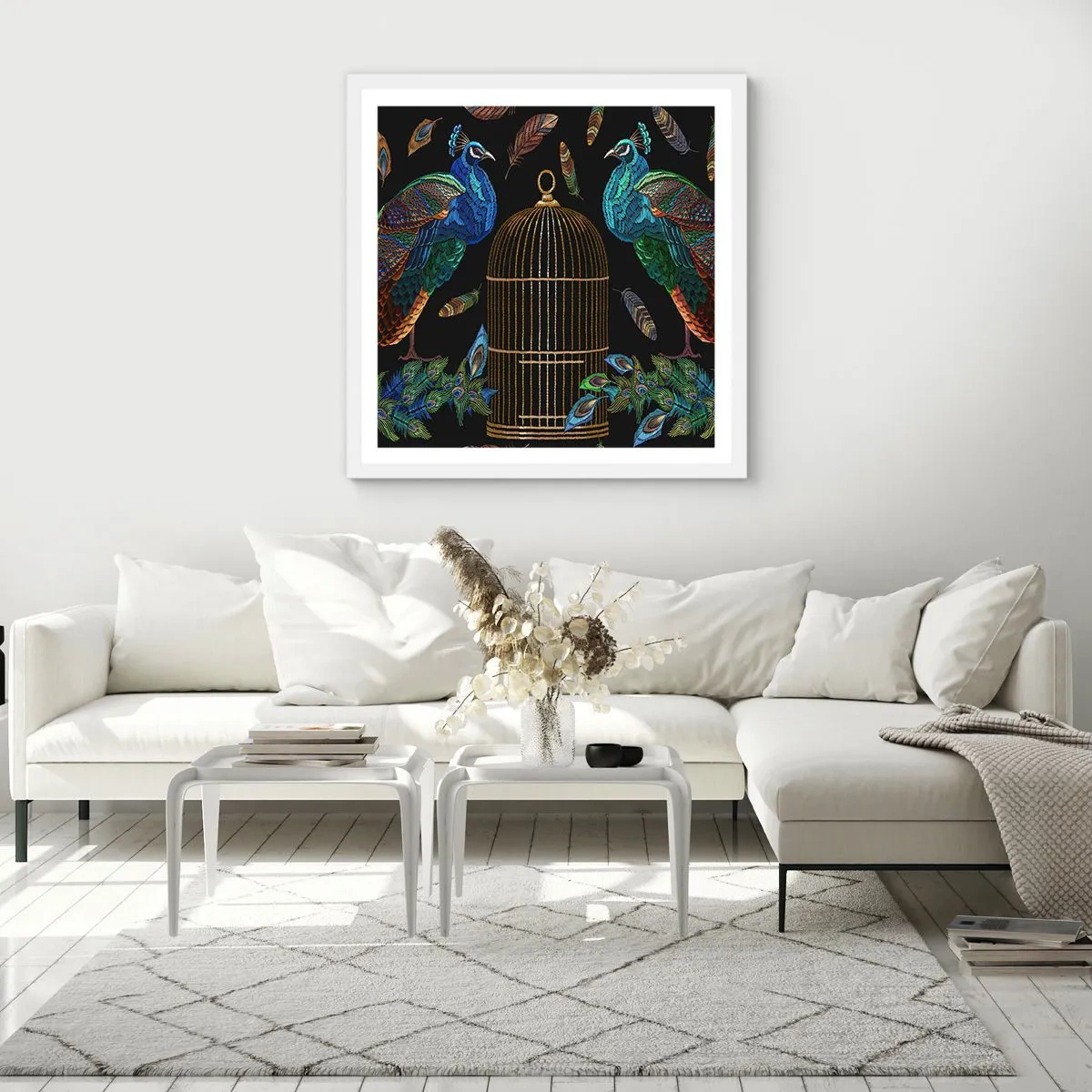 Poster in een witte lijst - In koninklijke gewaden - 40x40 cm