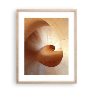 Een poster in een licht eiken lijst - Architecturale serpentijn - 40x50 cm