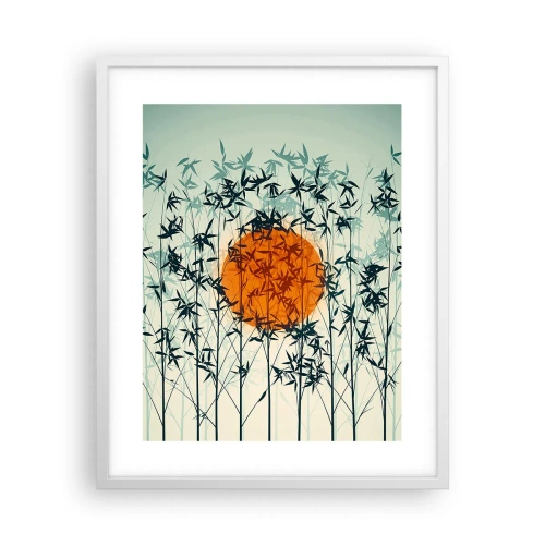 Poster in een witte lijst - Japanse zon - 40x50 cm