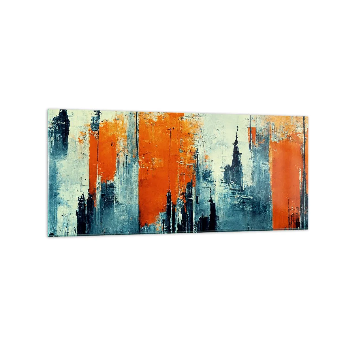 Schilderen op glas - Modern landschap - 120x50 cm