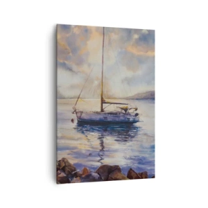 Schilderen op canvas - Avond aan de baai - 70x100 cm
