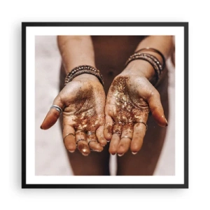 Poster in een zwarte lijst - Een cadeau voor jou - 60x60 cm