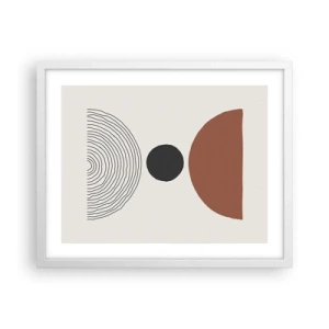 Poster in een witte lijst - Het middelpunt van de aandacht - 50x40 cm