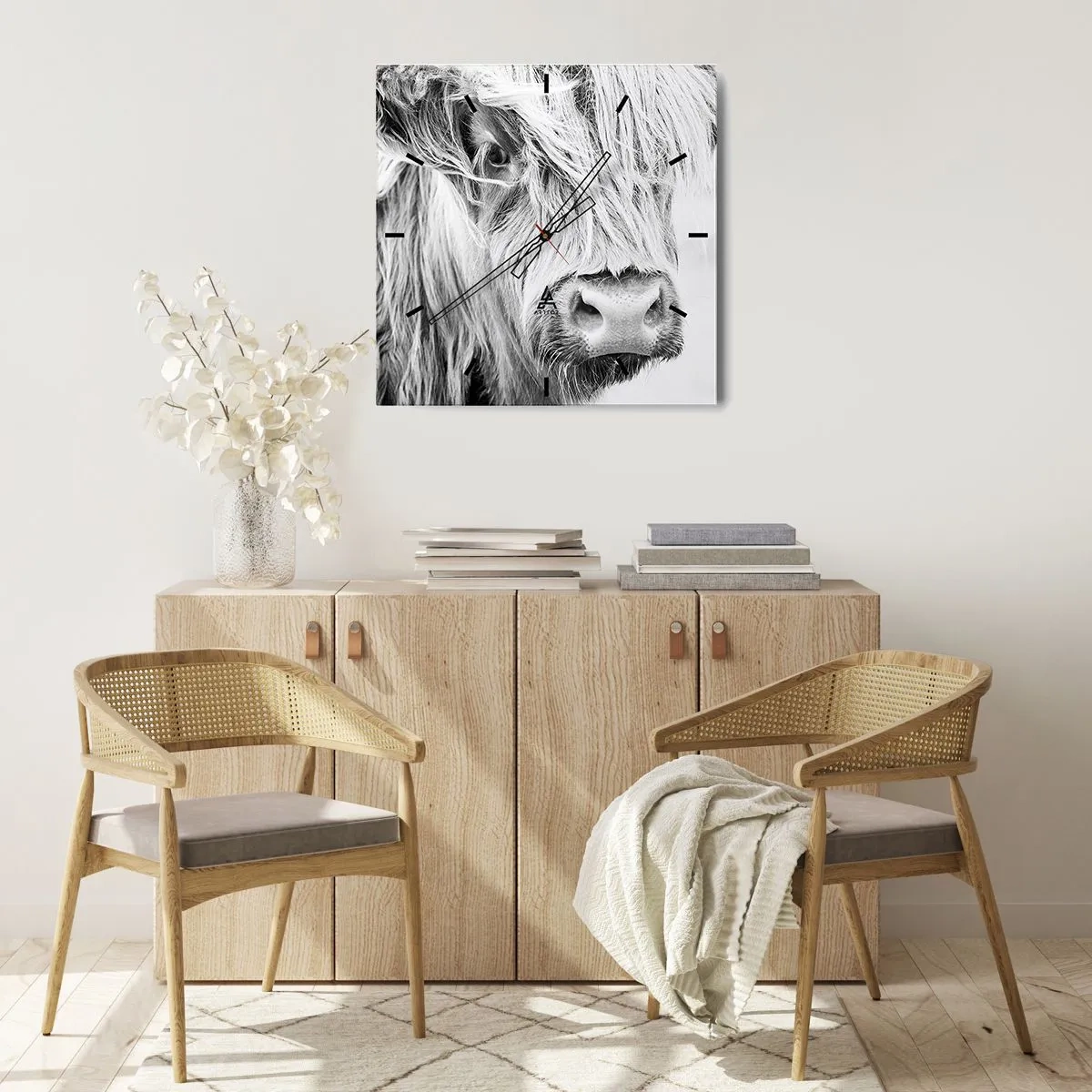 Wandklok - Klok - Schotse wildheid - 40x40 cm