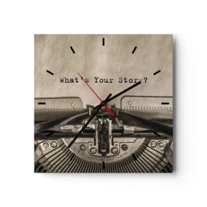 Wandklok - Klok - Vertel het mee - 30x30 cm