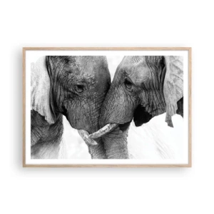 Een poster in een licht eiken lijst - Oprechte bekentenis - 100x70 cm