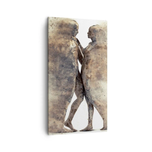 Schilderen op canvas - Ze verrezen uit het stof tot liefde - 45x80 cm