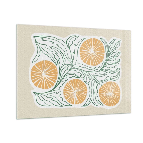 Schilderen op glas - Etnisch met een vleugje abstractie - 100x70 cm