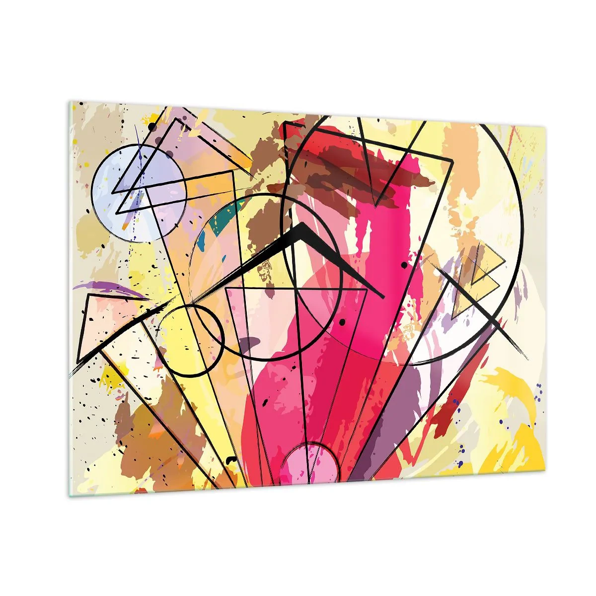 Schilderen op glas - Explosie - 100x70 cm