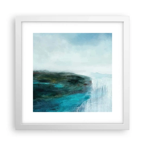 Poster in een witte lijst - Nautische abstractie - 30x30 cm