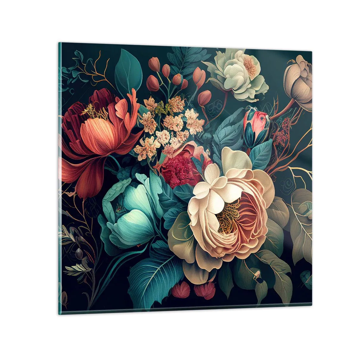 Schilderen op glas - 19e-eeuwse charme - 60x60 cm