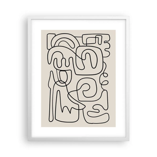 Poster in een witte lijst - Volg het pad - 40x50 cm