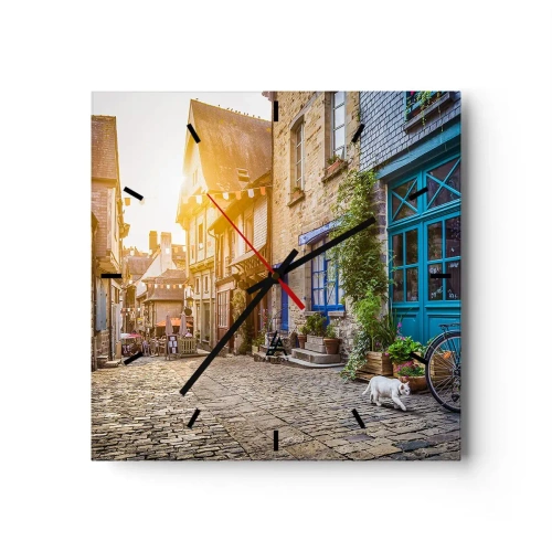 Wandklok - Klok - De witte geest van het stadje - 30x30 cm
