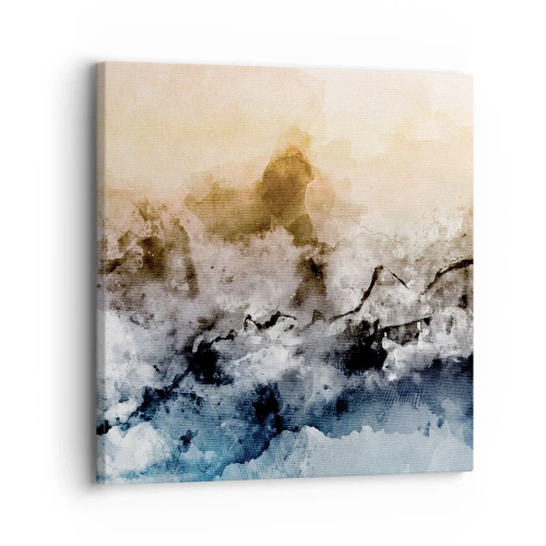 Schilderen op canvas - Verdronken in een wolk van mist - 30x30 cm