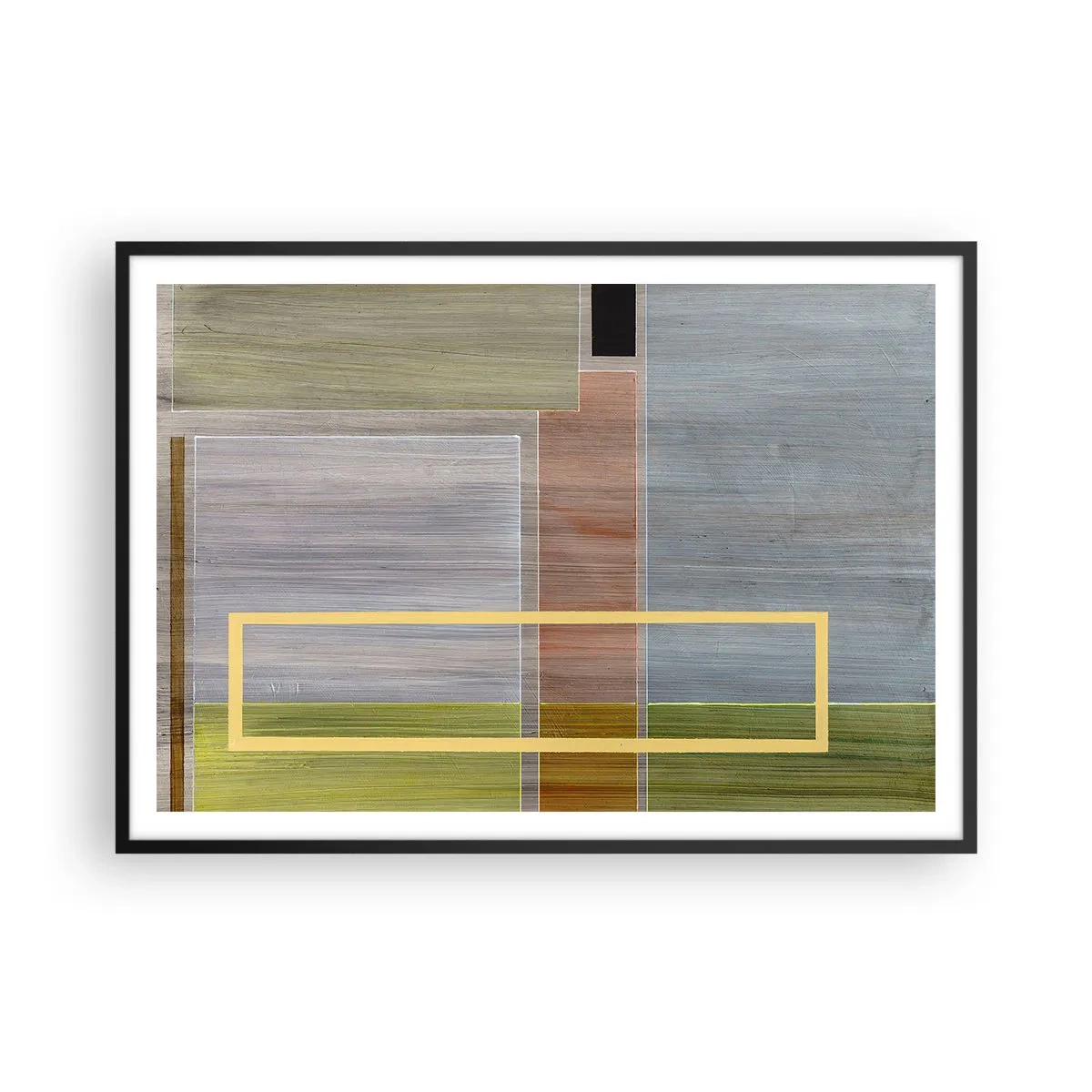 Poster in een zwarte lijst - Eenvoudig en rustig - 100x70 cm