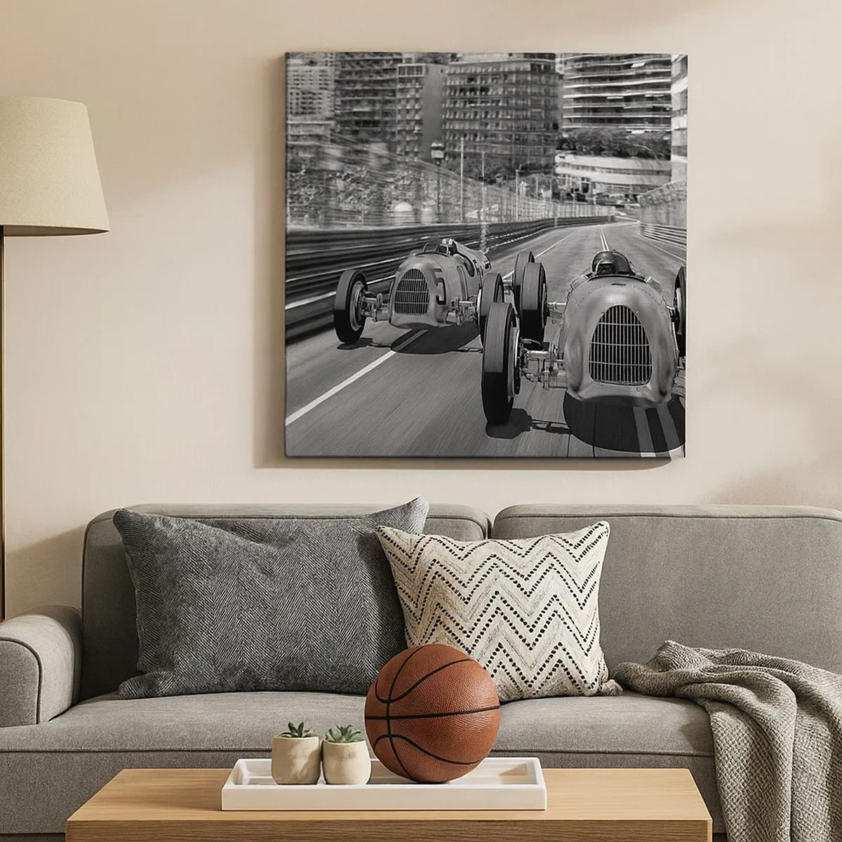 Schilderen op canvas - Lang geleden in Monte Carlo - 30x30 cm