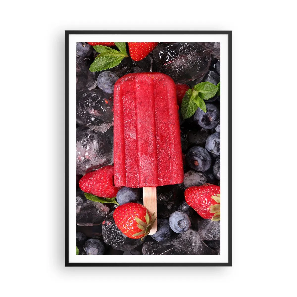Poster in een zwarte lijst - De smaak van hete zomer - 70x100 cm