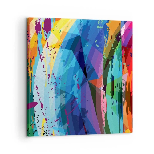 Schilderen op canvas - Kleurrijke duizeligheid - 60x60 cm
