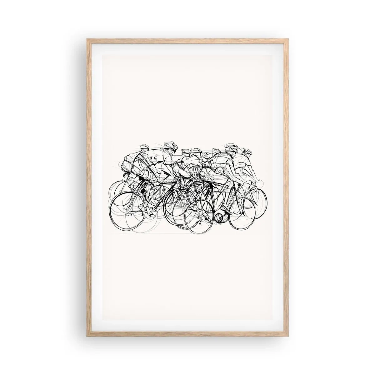 Een poster in een licht eiken lijst - Samen als team - 61x91 cm