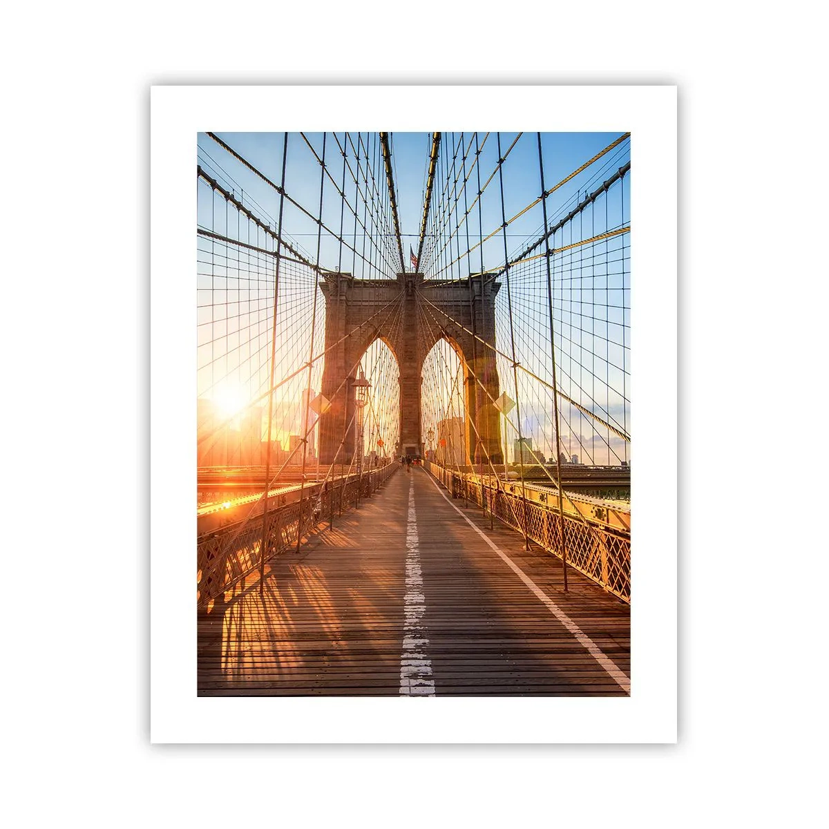 Poster - Op de gouden brug - 40x50 cm