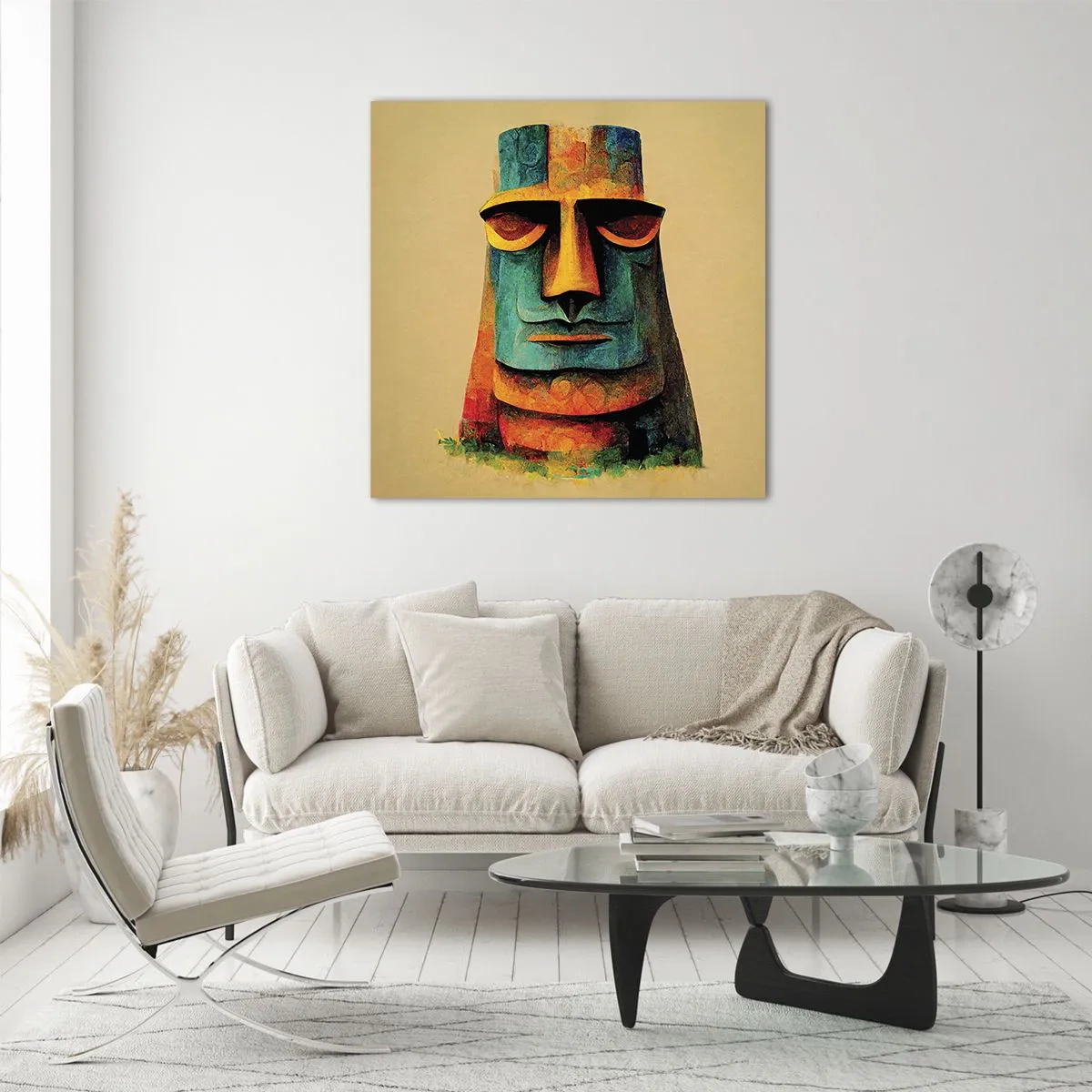 Schilderen op glas - Statig, toch lief - 70x70 cm