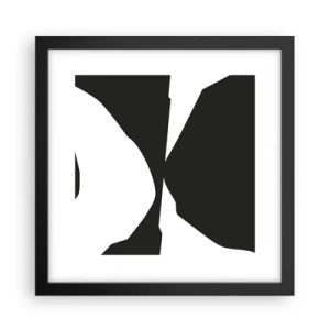 Poster in een zwarte lijst - Positief – negatief - 30x30 cm
