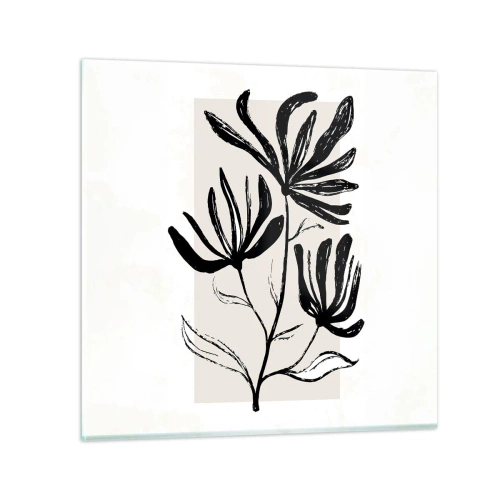 Schilderen op glas - Schets voor het herbarium - 30x30 cm
