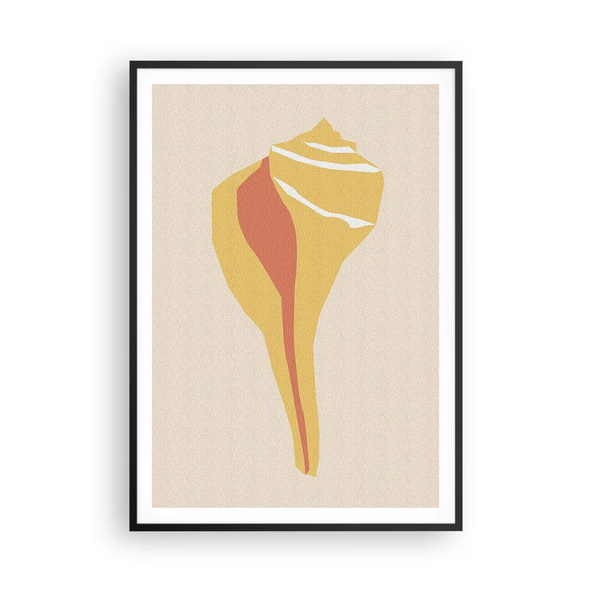 Poster in een zwarte lijst - Organische abstractie – groei - 70x100 cm