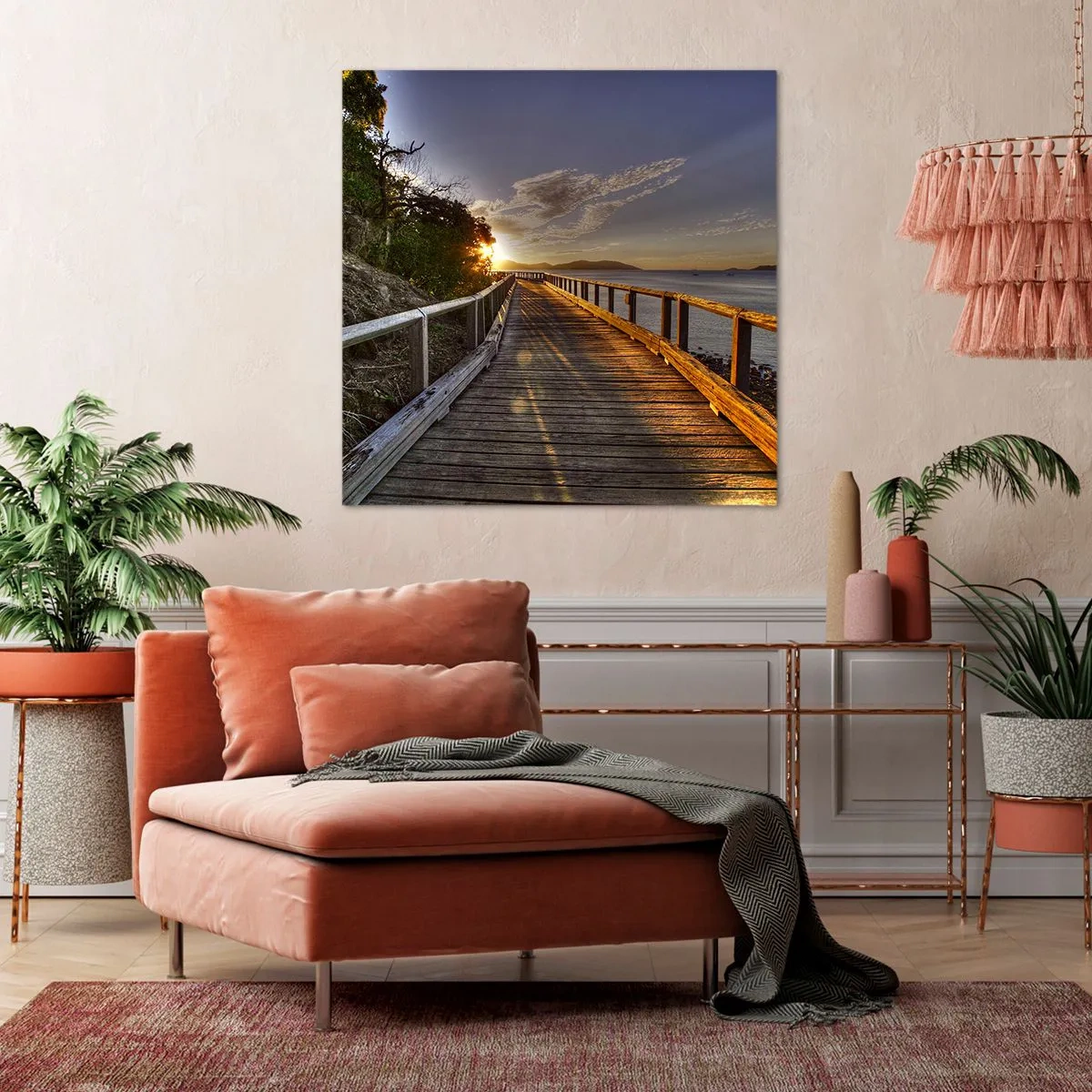 Schilderen op canvas - Ga, blijf naar de zon gaan - 60x60 cm