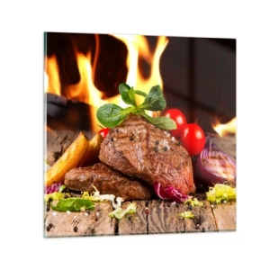 Schilderen op glas - Opgewekt door hitte - 60x60 cm