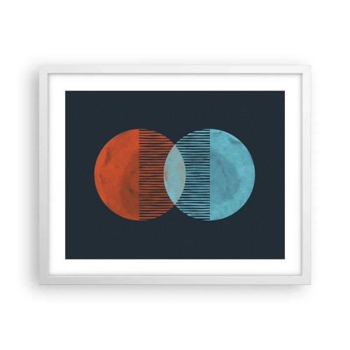 Poster in een witte lijst - Astronomische fantasie - 50x40 cm