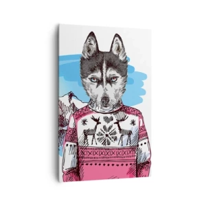 Schilderen op canvas - Een wolf in schaapswol - 80x120 cm