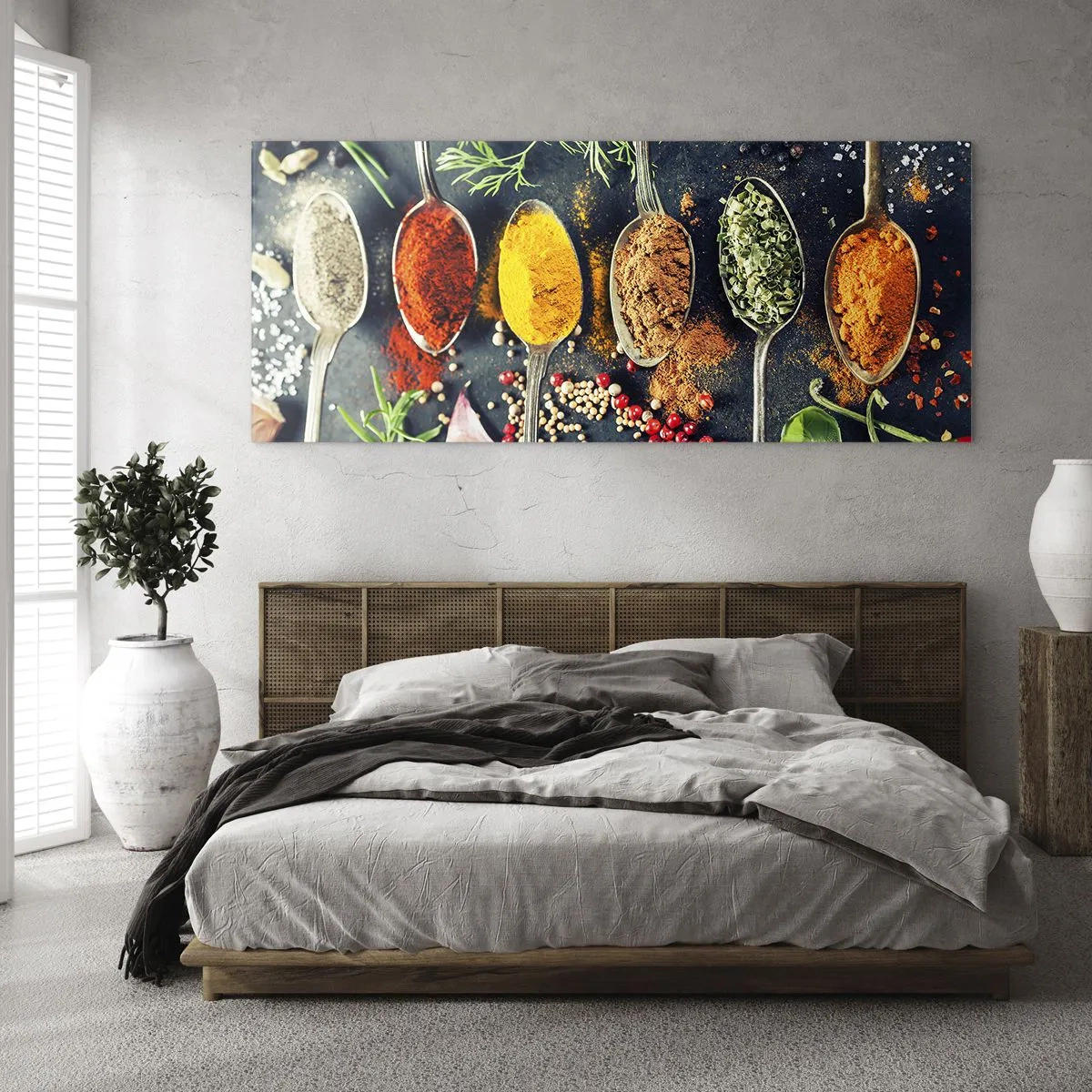 Schilderen op glas - Culinaire magie - 90x30 cm