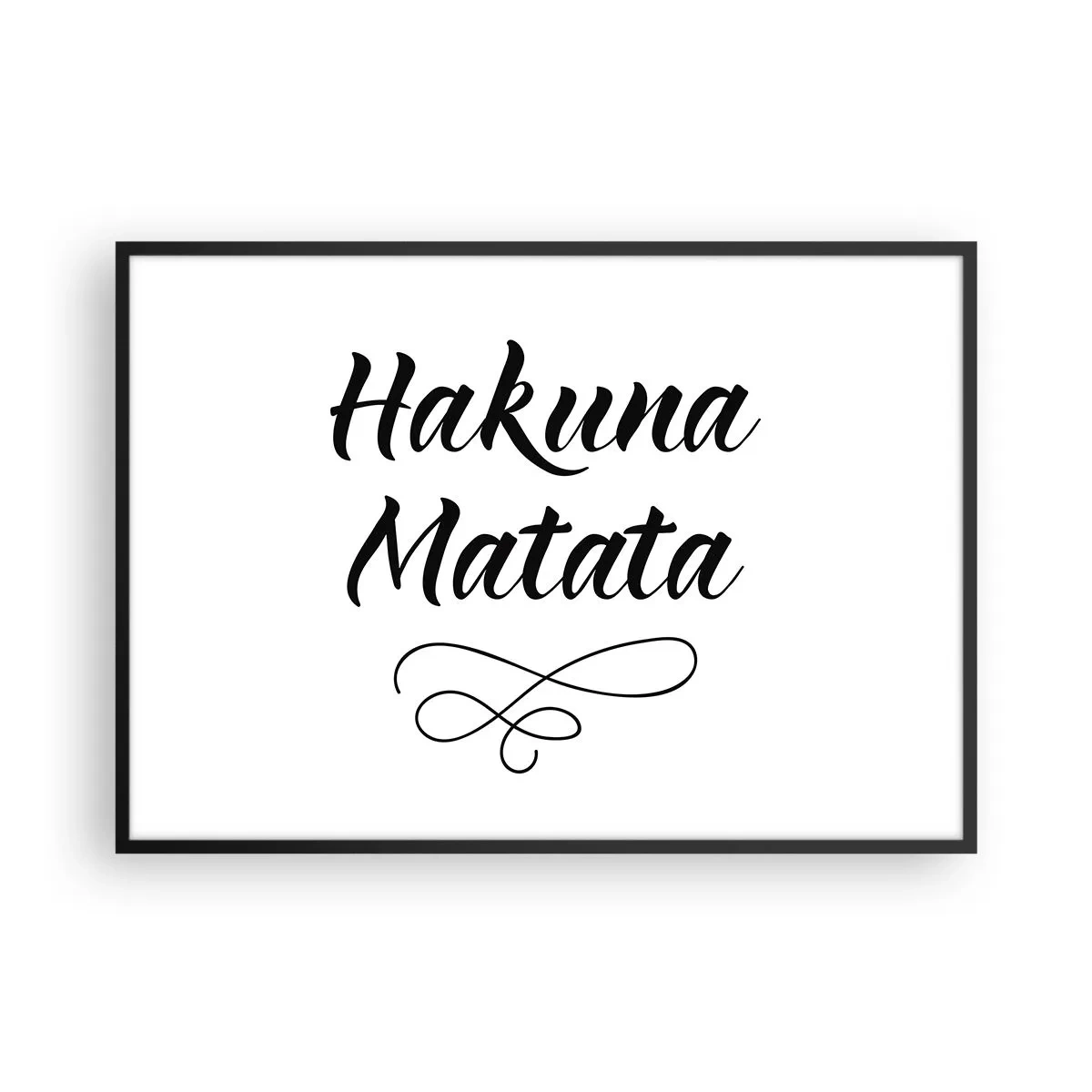 Poster in een zwarte lijst - Beste advies - 100x70 cm