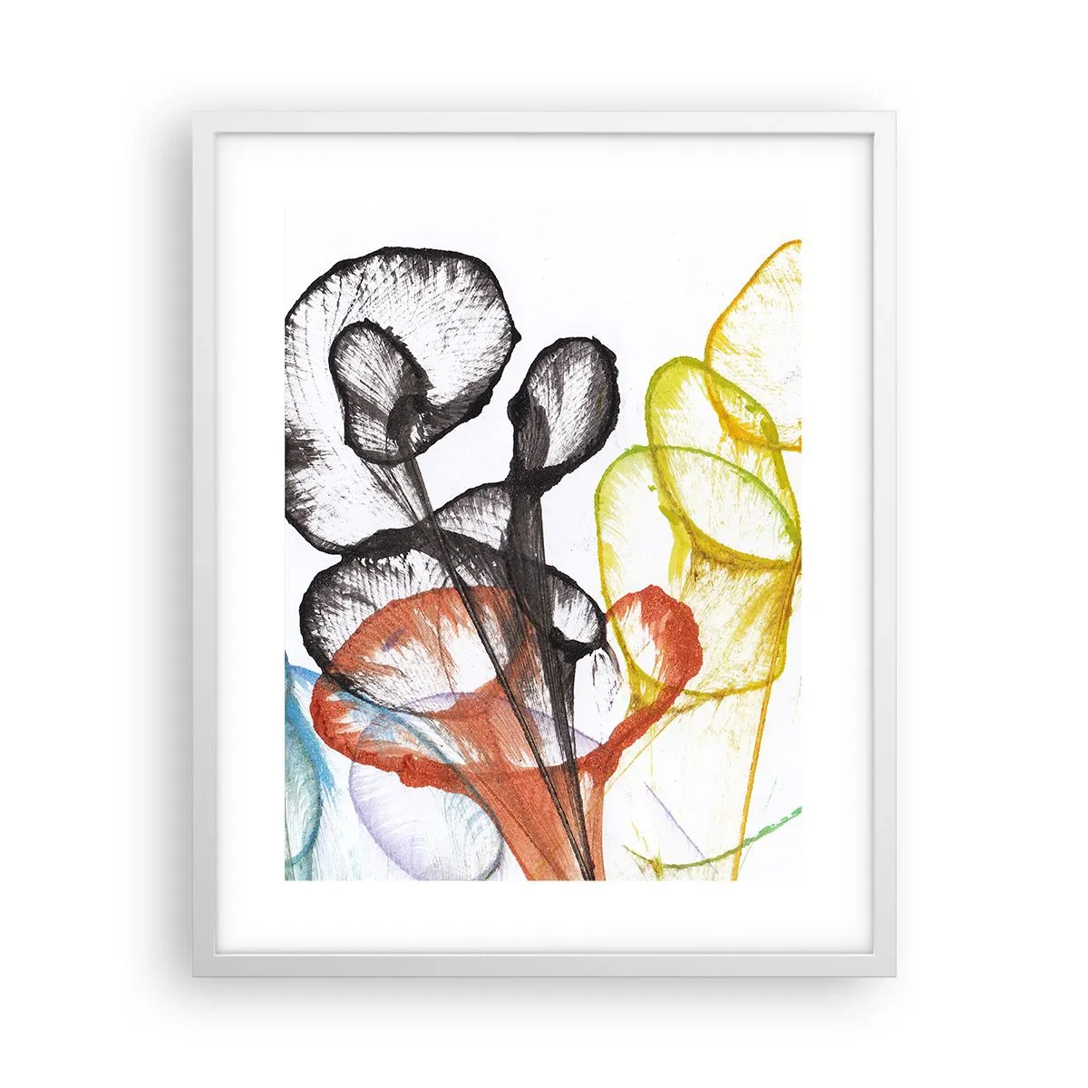 Poster in een witte lijst - Bloemen met een ziel - 40x50 cm