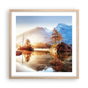 Een poster in een licht eiken lijst - De natuur in een nieuw licht - 50x50 cm