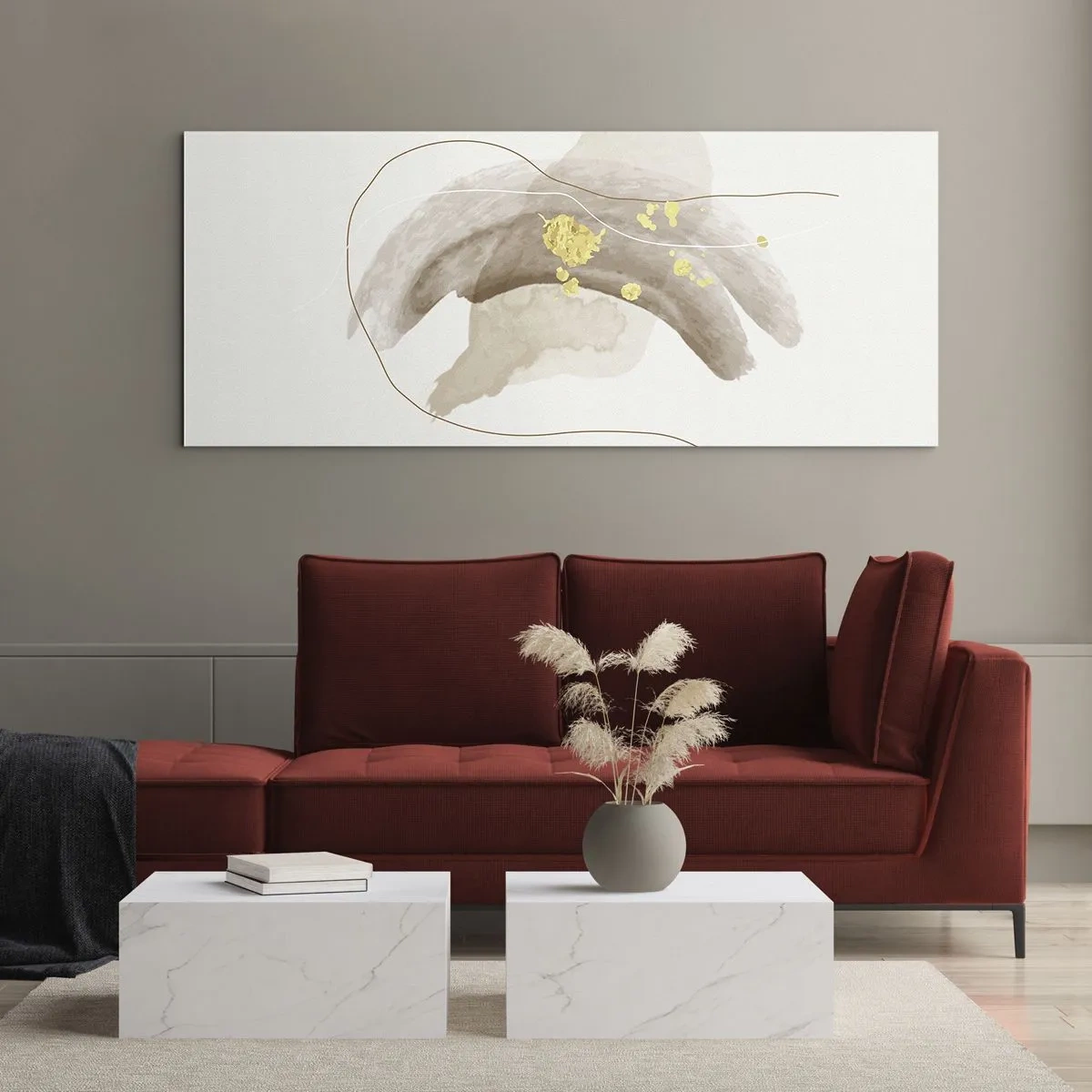 Schilderen op glas - Ontmoet in de ruimte - 120x50 cm