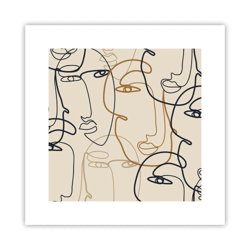 Poster - Het portret is vermenigvuldigd - 30x30 cm