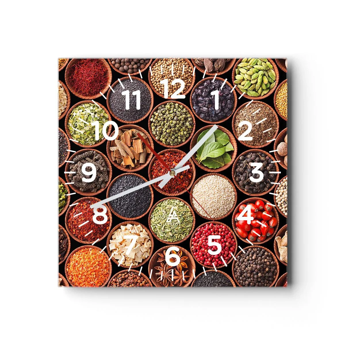 Wandklok - Klok - Alle smaken van de wereld - 40x40 cm