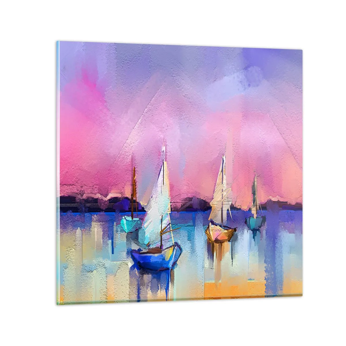 Schilderen op glas - Richting: breed water - 60x60 cm