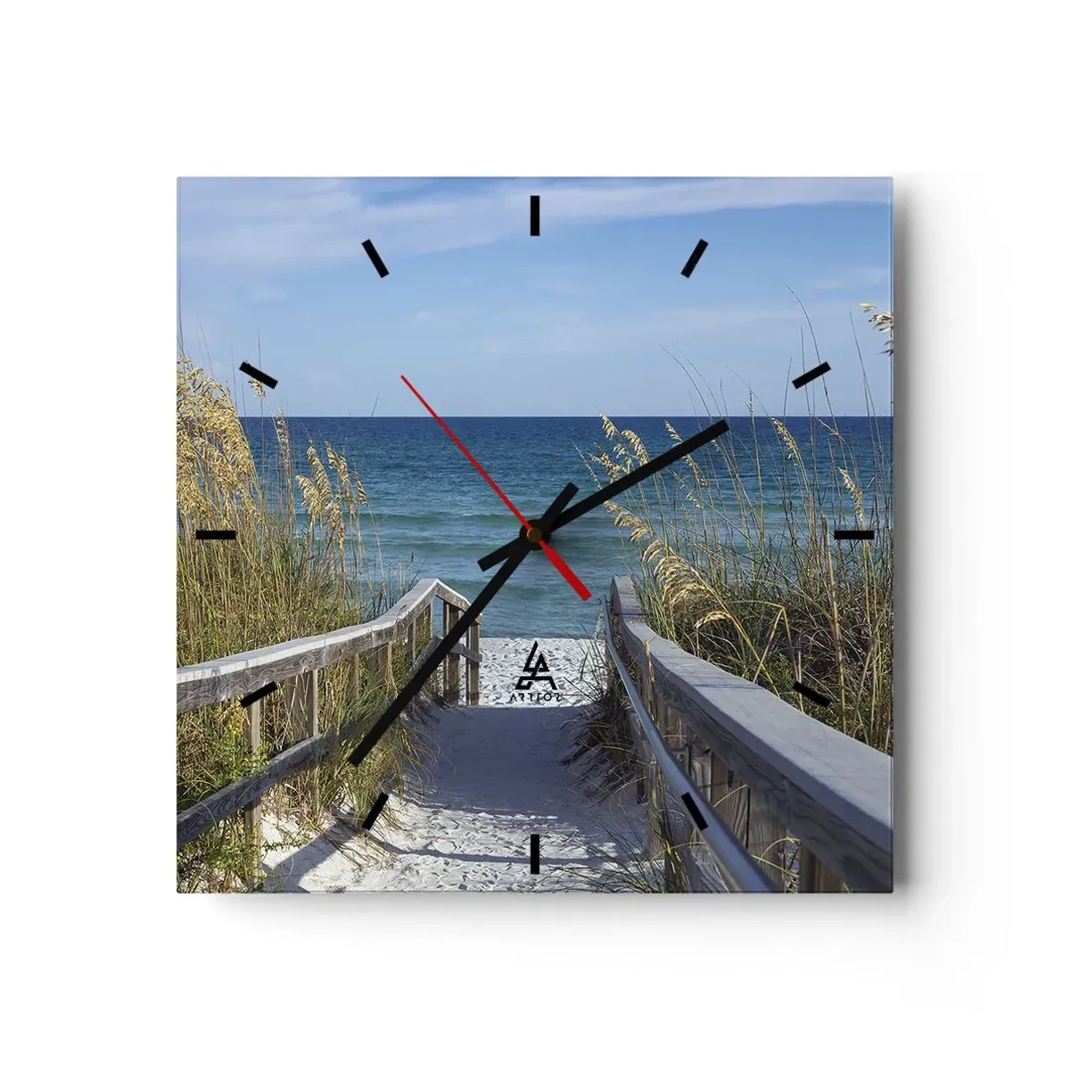 Wandklok - Klok - In de zon, in de wind - 30x30 cm