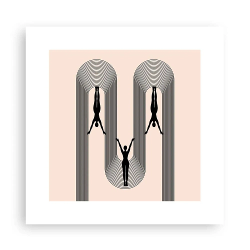 Poster - Op zijn kop - 30x30 cm