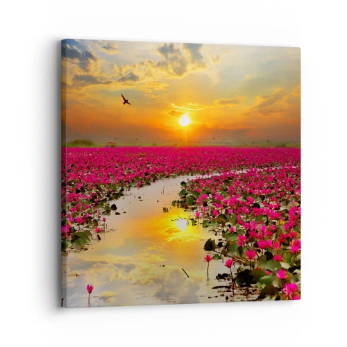 Schilderen op canvas - Het geheime leven van het meer - 30x30 cm